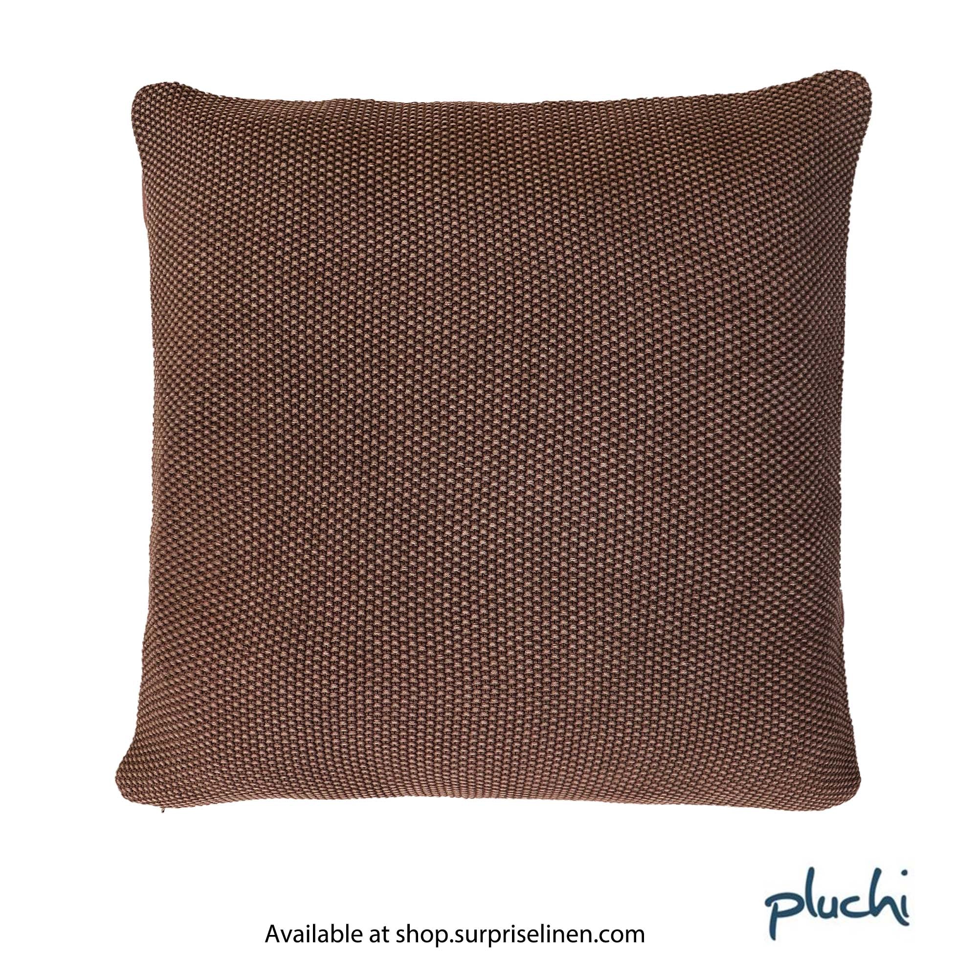 Pluchi - Moss Knit Cushion Cover (Brown)