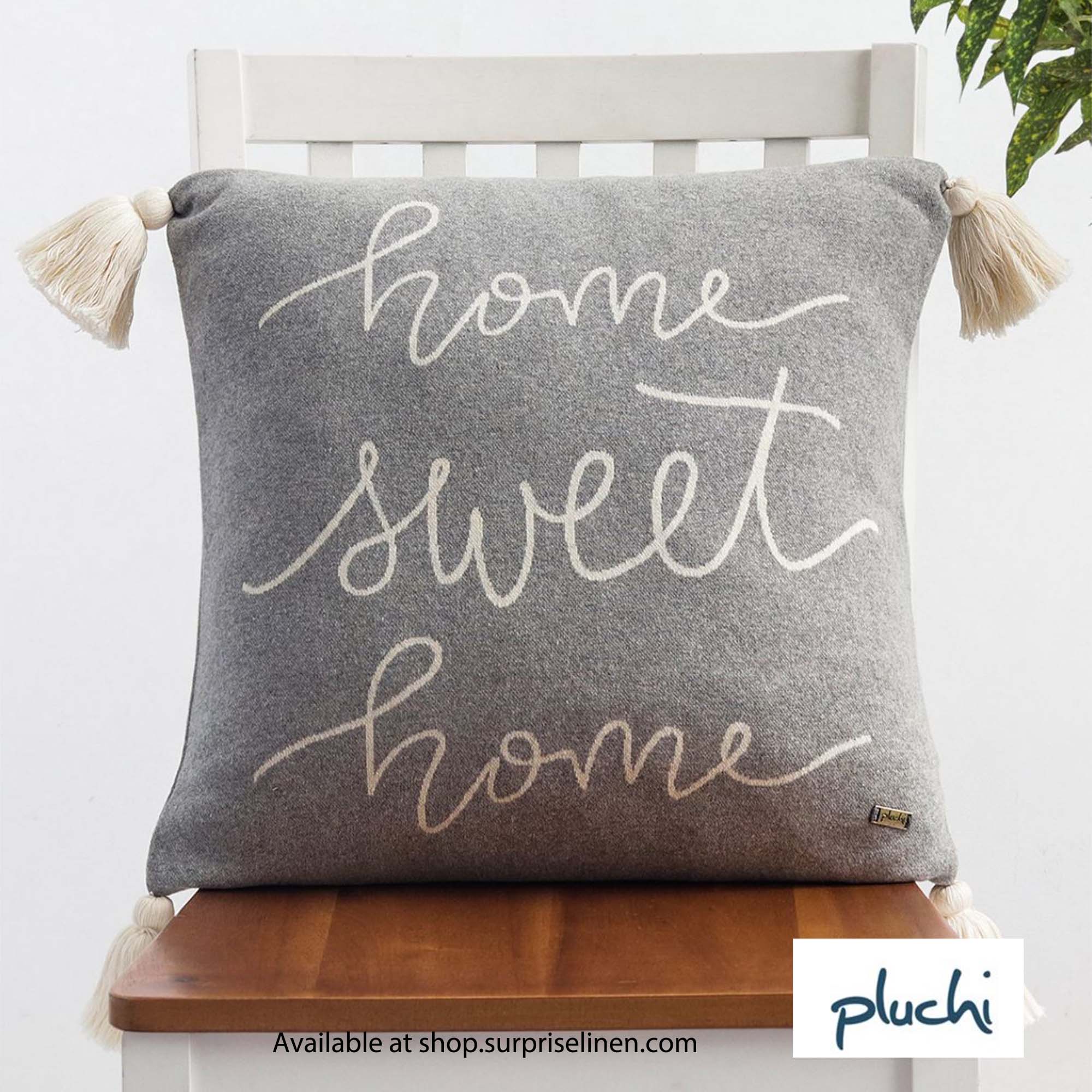 Pluchi - Home Sweet Home Cushion Cover (Grey)