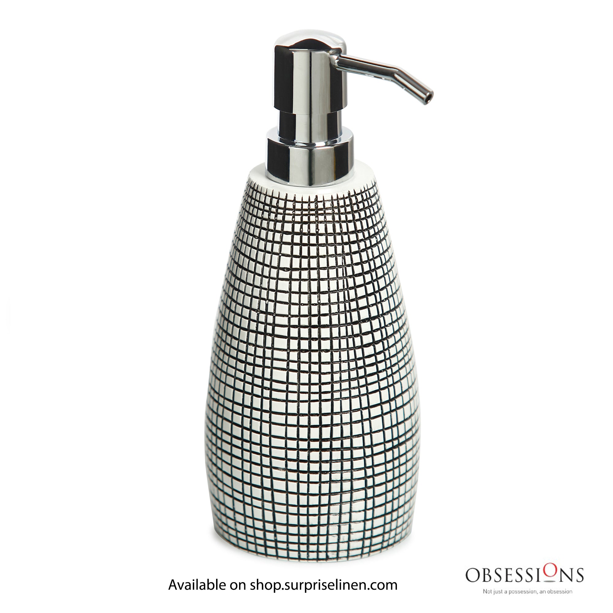 Obsessions - Alvina Collection Luxury Bathroom Accessory Set (Checkered Black)