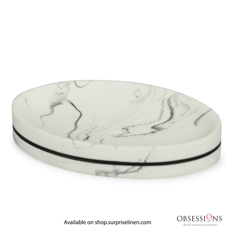 Obsessions - Alvina Collection Luxury Bathroom Accessory Set (Marble Ivory)