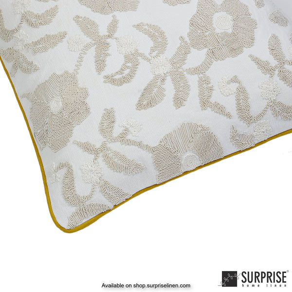 Surprise Home - Summer Elegance 40 x 40 cms Designer Cushion Cover (Yellow)