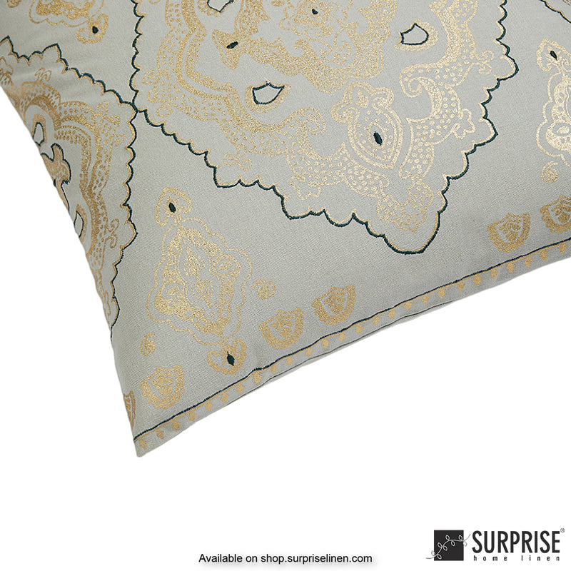 Surprise Home - Foil Mandala 45 x 45 cms Designer Cushion Cover (Green)