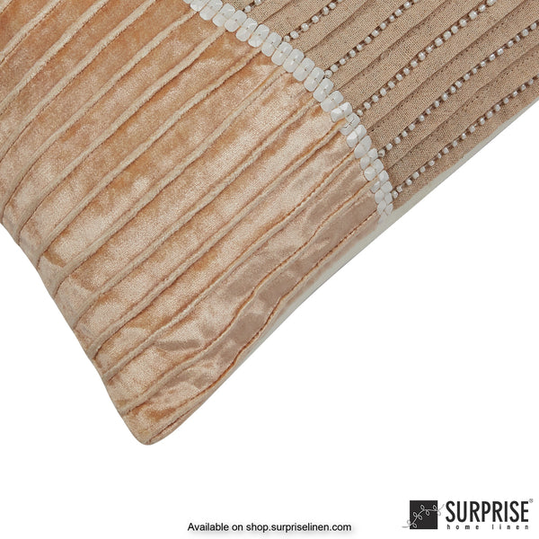 Surprise Home - Ocean Waves 40 x 40 cms Designer Cushion Cover  (Peach)