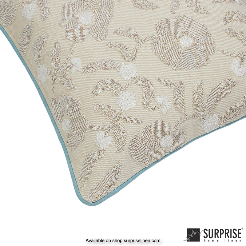 Surprise Home - Summer Elegance 40 x 40 cms Designer Cushion Cover (Aqua Blue)