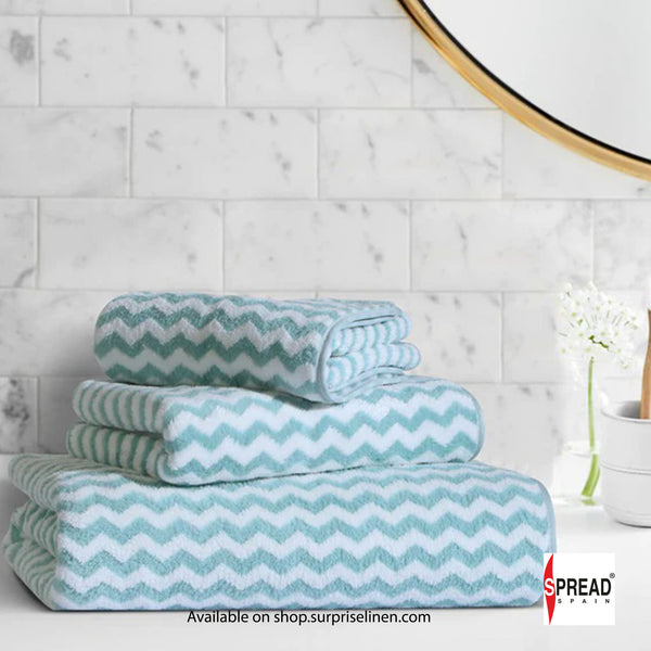 Spread Spain - Wave Made in Spain 100% Cotton Towels High Absorbent & Super Soft (Green)