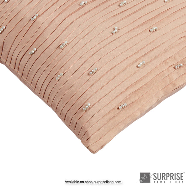 Surprise Home - Pearl Pleats Cushion Cover (Light Peach)