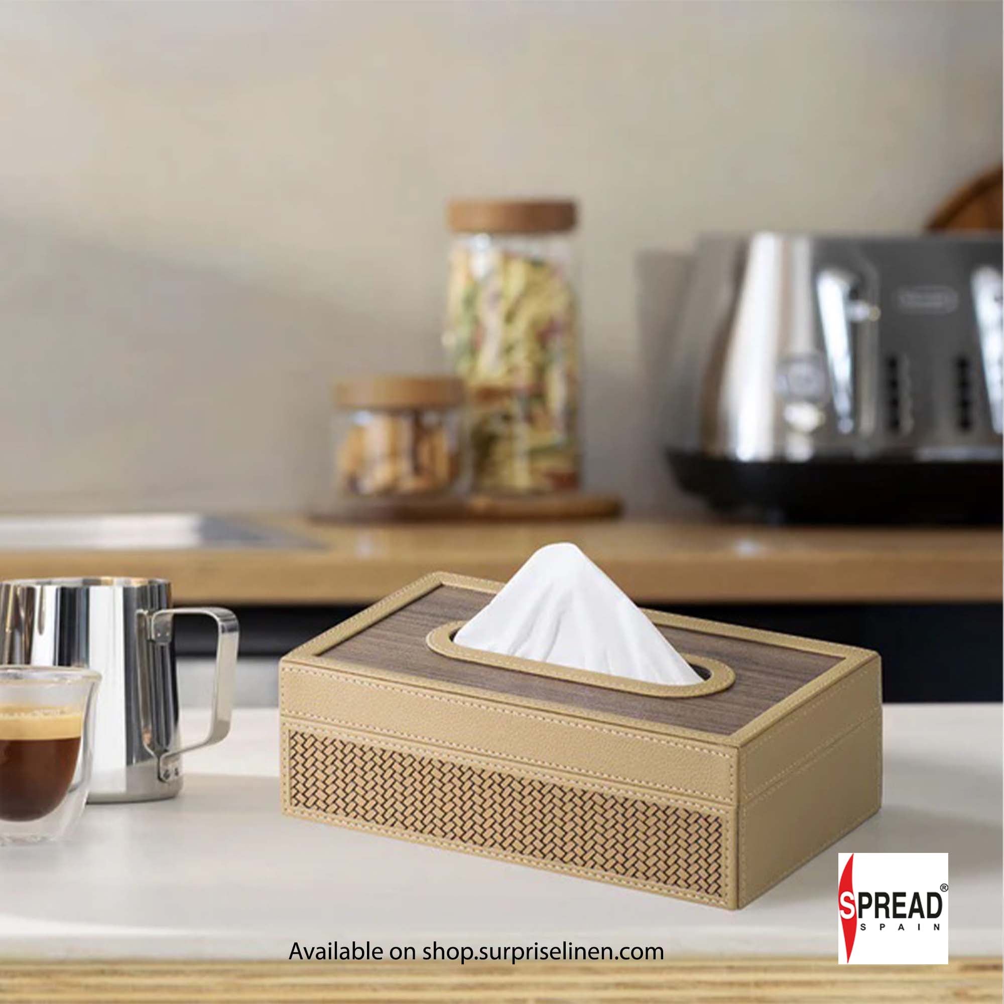 Spread Spain - Riggiani Collection Tissue Box (Porridge)