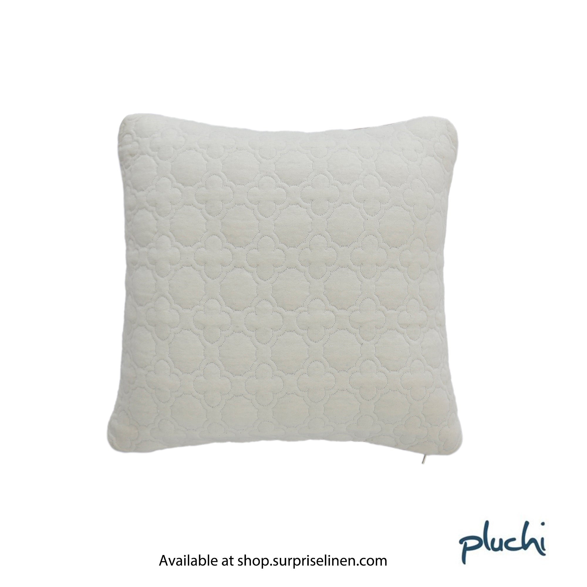 Pluchi - Bubble Cotton Knitted Decorative Cushion Cover (Beige & Ivory)