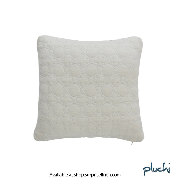 Pluchi - Bubble Cotton Knitted Decorative Cushion Cover (Beige & Ivory)