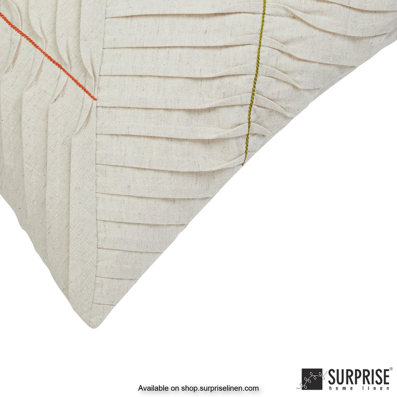 Surprise Home - Chic Tucks 45 x 45 cms Designer Cushion Cover (Green)