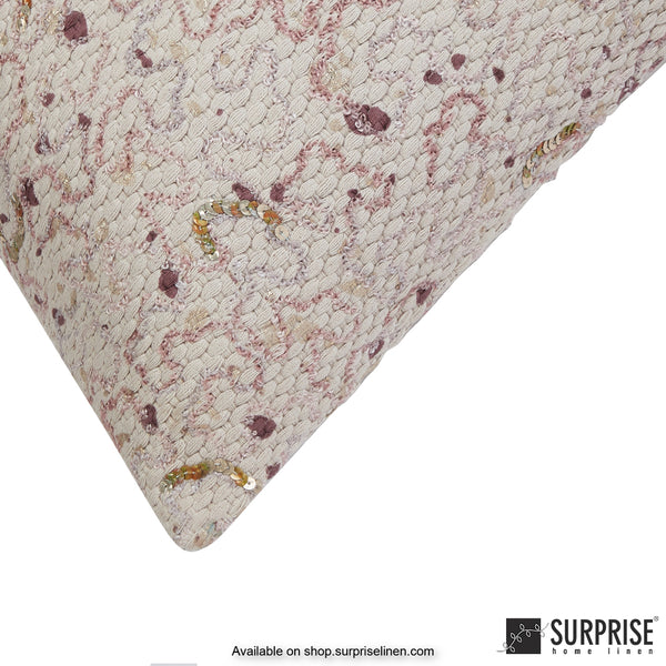 Surprise Home - Aaree Texturee 40 x 40 cms Designer Cushion Cover (Pink)
