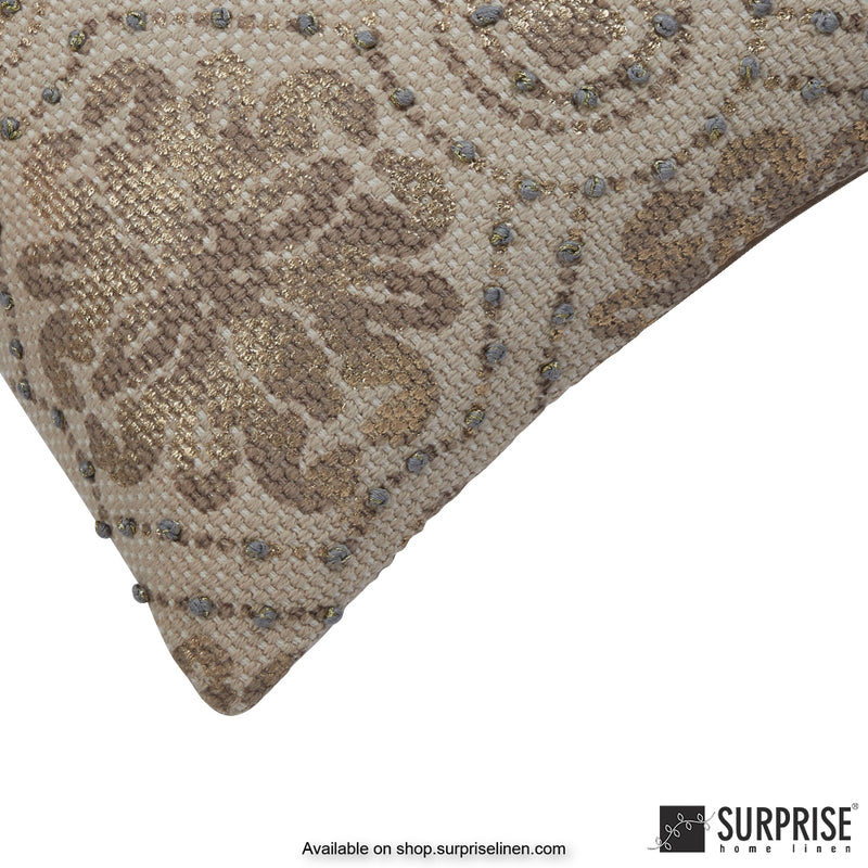 Surprise Home - Persian Trellis 40 x 40 cms Designer Cushion Cover (Brown)