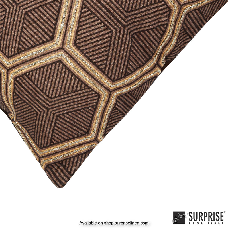 Surprise Home - Hive 45 x 45 cms Designer Cushion Cover (Brown)