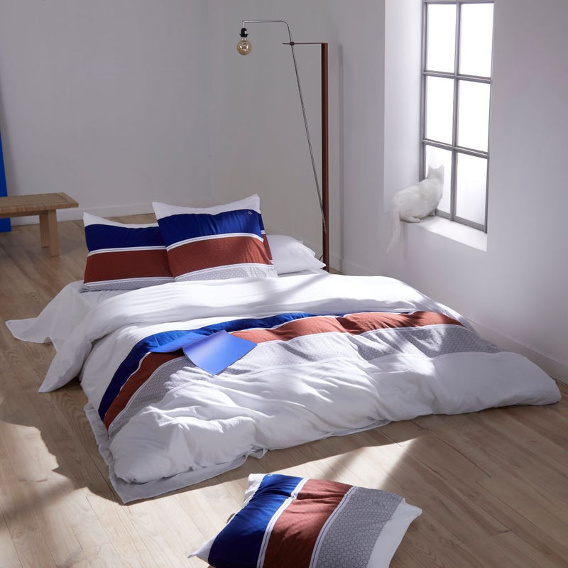 Lacoste - Anglet Terracotta 3 Pcs Duvet Cover Set made in 100% Organic Cotton