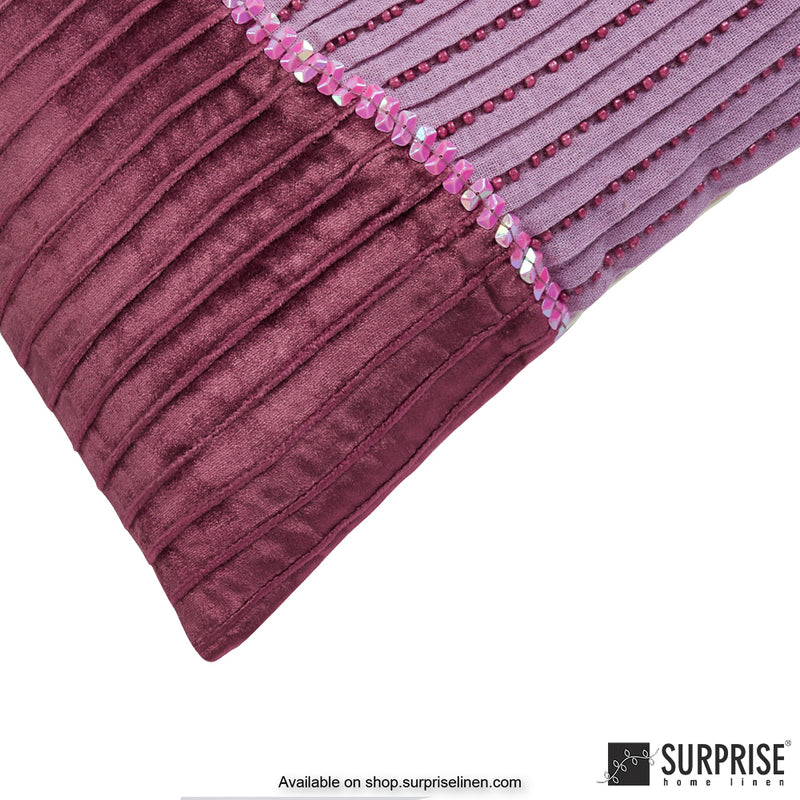 Surprise Home - Ocean Waves 40 x 40 cms Designer Cushion Cover (Purple)