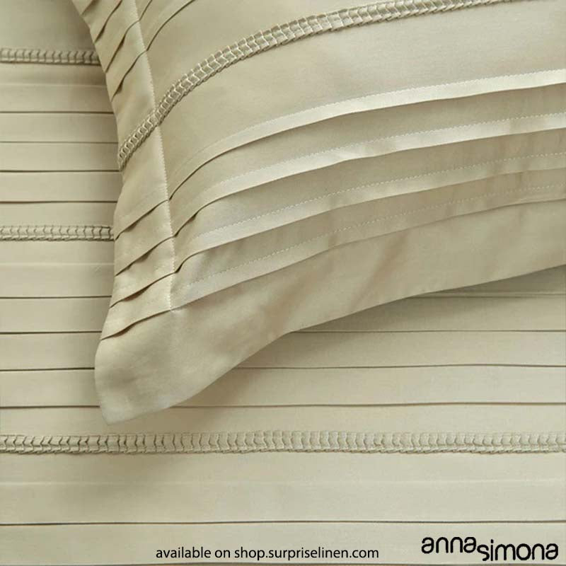 Anna Simona - Virtue 4 Pcs Fine Cotton Satin Duvet Ensemble (Off White)