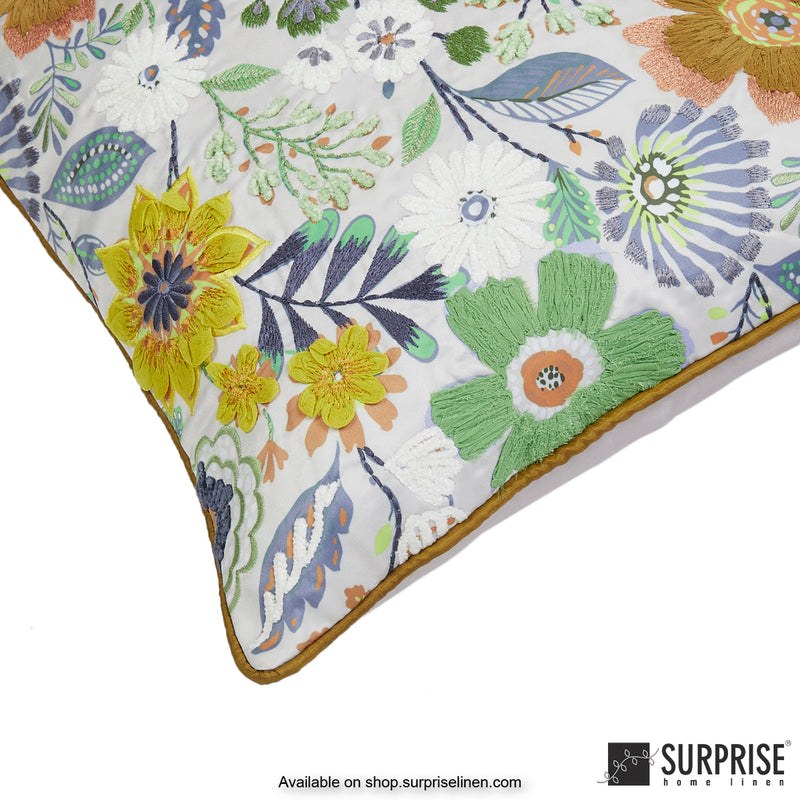 Surprise Home - Sunflower 40 x 40 cms Designer Cushion Cover (Green)