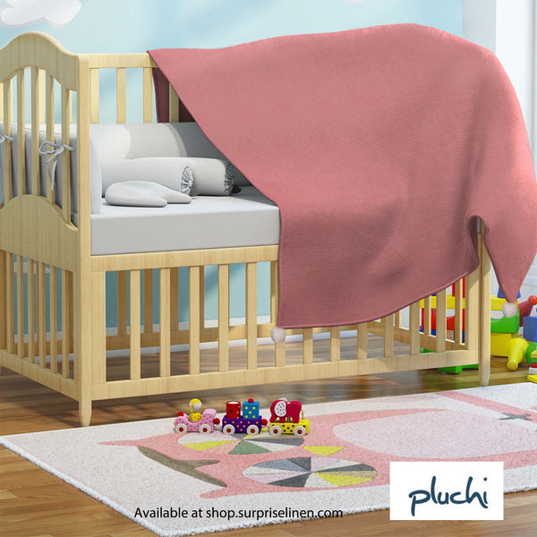 Pluchi - Bugs Bunny 100% Organic Cotton Knitted All Seasons AC Blanket for Babies (Blossom)
