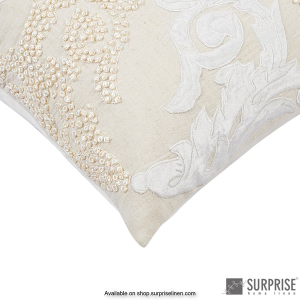 Surprise Home - French Damask Cushion Cover (Off White)