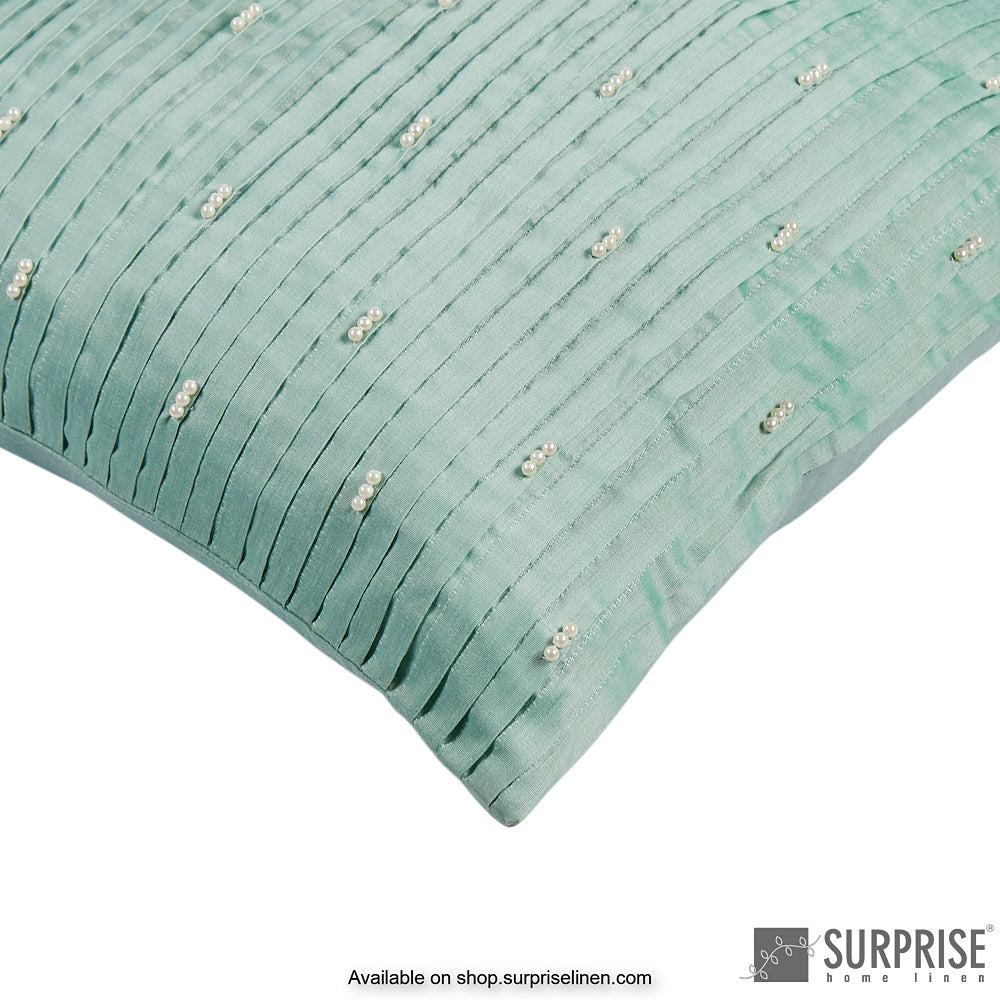 Surprise Home - Pearl Pleats Cushion Cover (Sage Green)