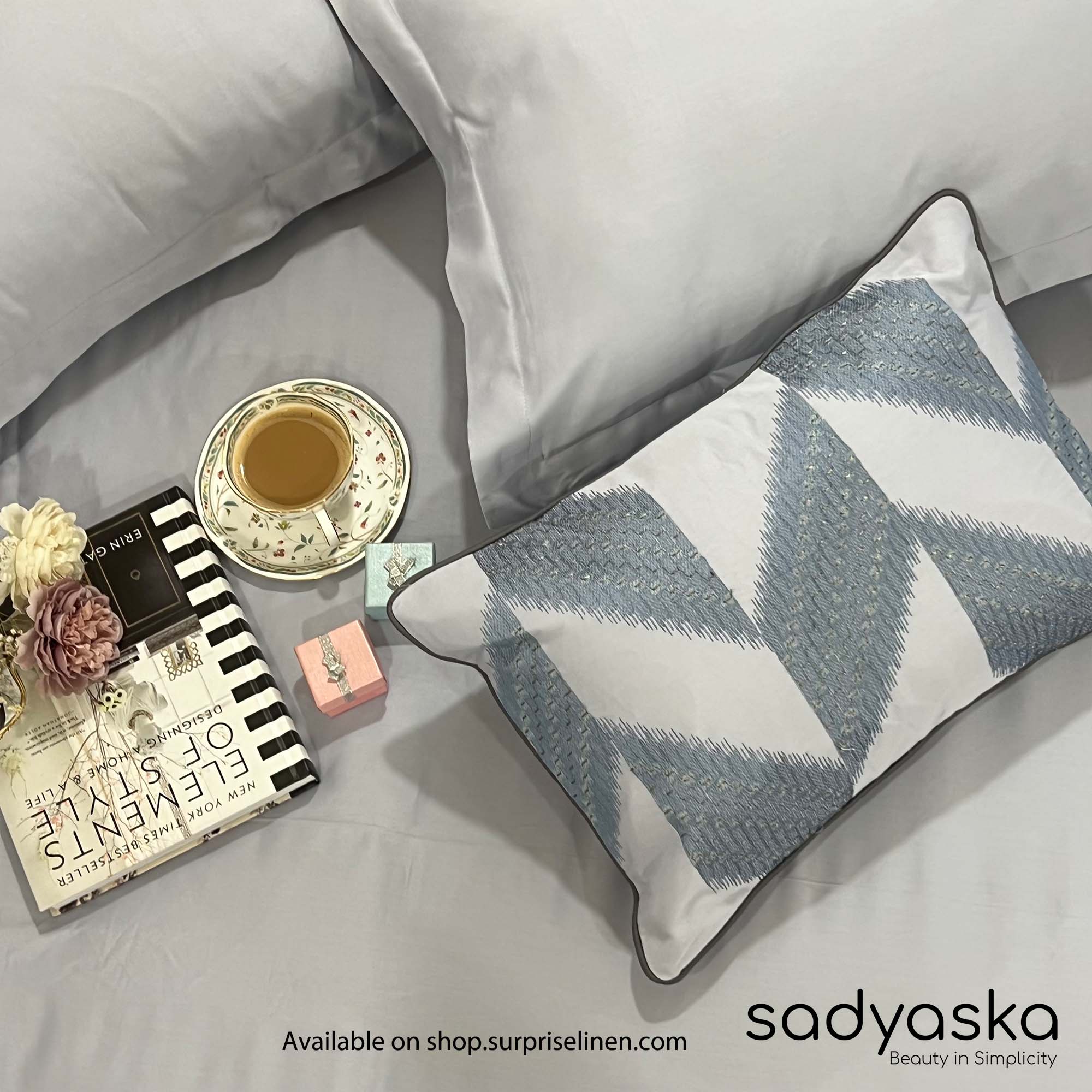 Sadyaska - Treasure Collection Stacy Bedsheet Set (Smoke Blue)