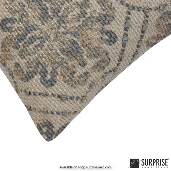 Surprise Home - Persian Trellis 40 x 40 cms Designer Cushion Cover (Grey)