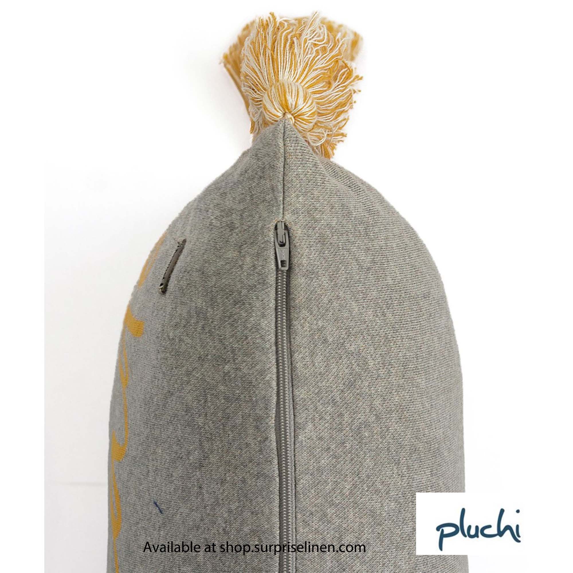 Pluchi - Happiness is Homemade Cushion Cover (Grey)