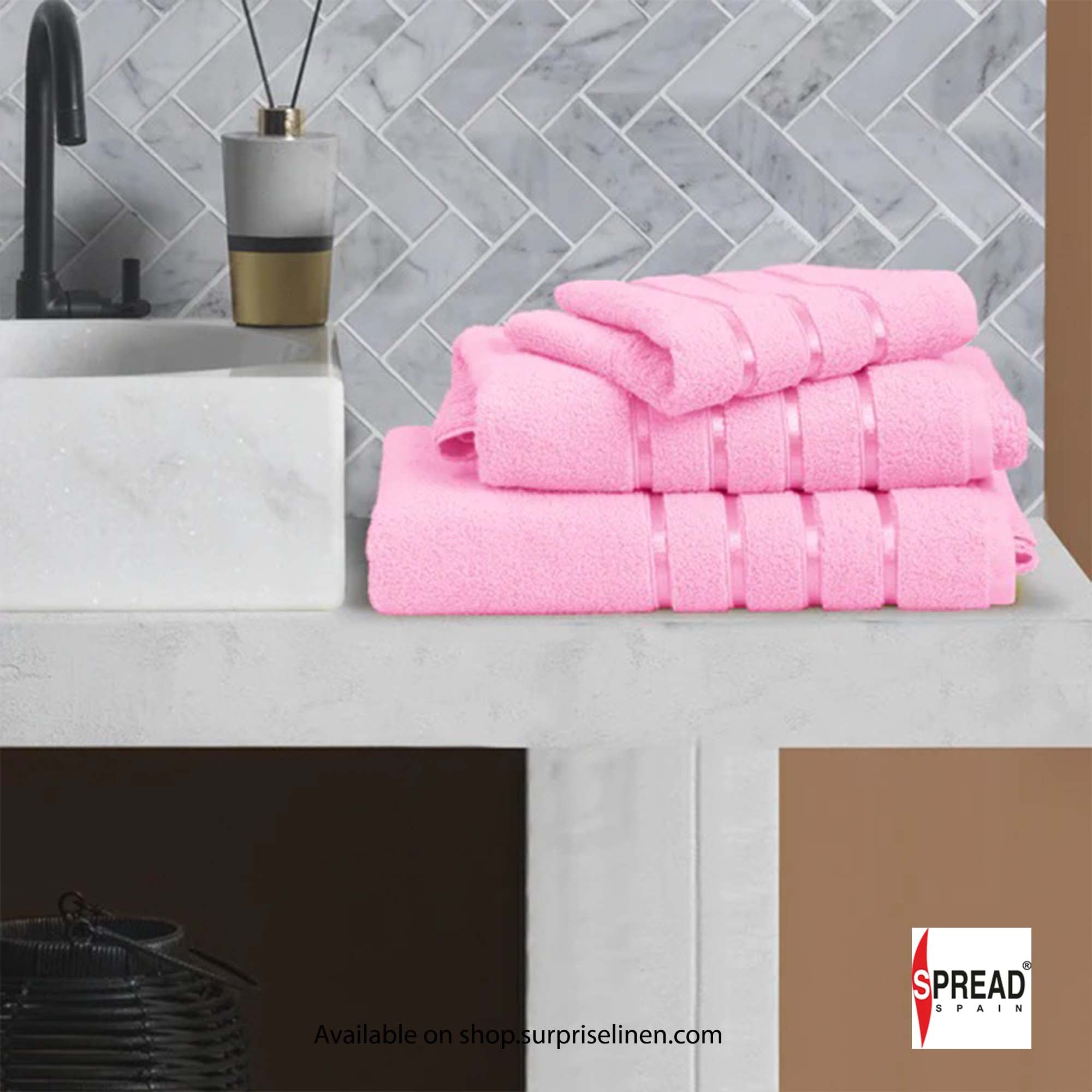 Spread Spain - Roman Bath Collection Towels (Pink)