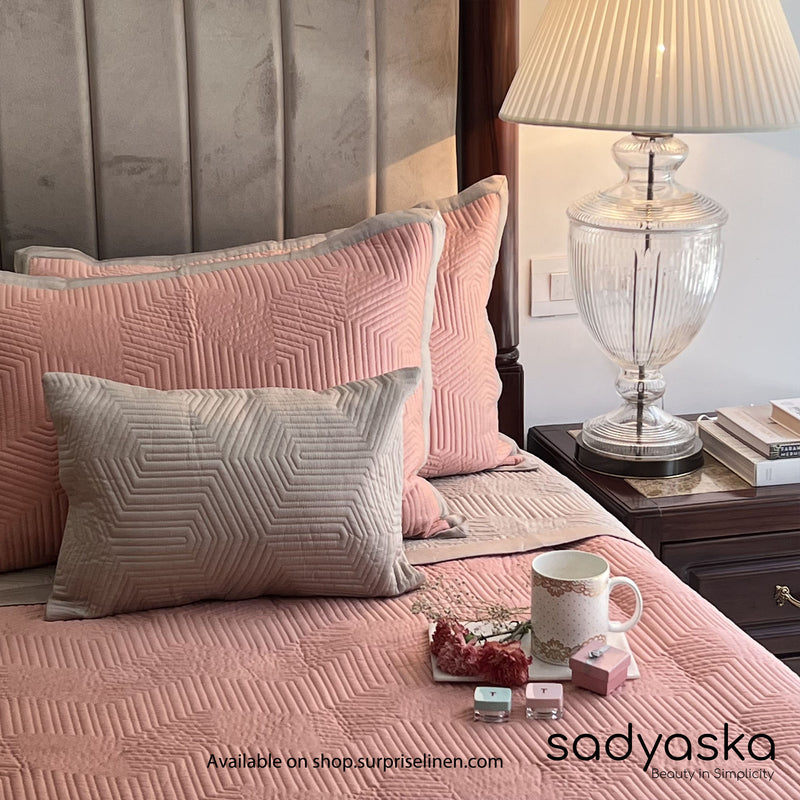 Sadyaska - Connoisseurs Collection Mosaic Bedcover Set (Coral)