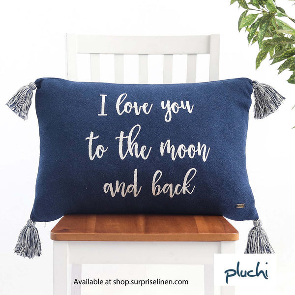 Pluchi - I Love You to The Moon & Back Cushion Cover (Blue)