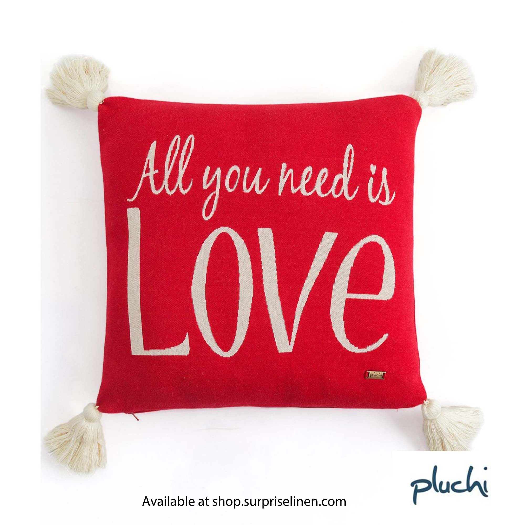 Pluchi - All You Need is Love Cushion Cover (Red)