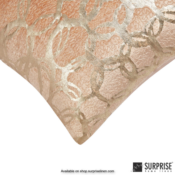 Surprise Home - Foil Circles 40 x 40 cms Designer Cushion Cover (Pink)
