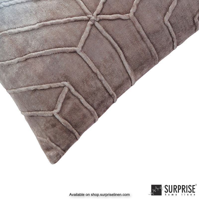 Surprise Home - Velvet Ombre 40 x 40 cms Designer Cushion Cover (Blue)