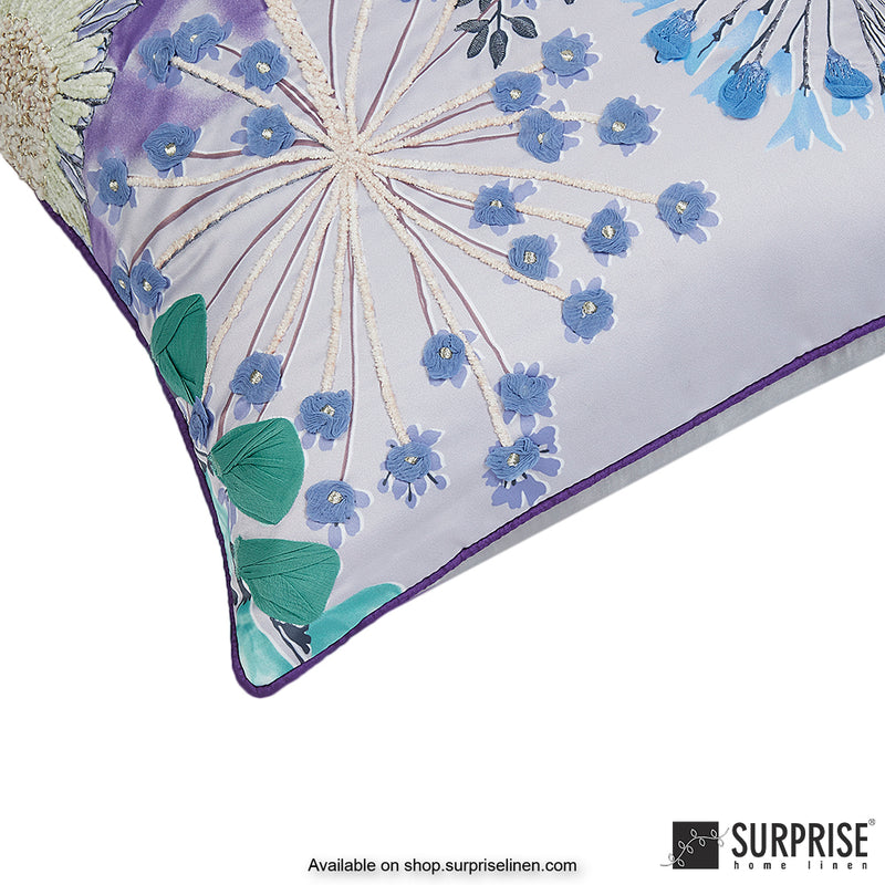 Surprise Home - Dandellion 40 x 40 cms Designer Cushion Cover (Purple)