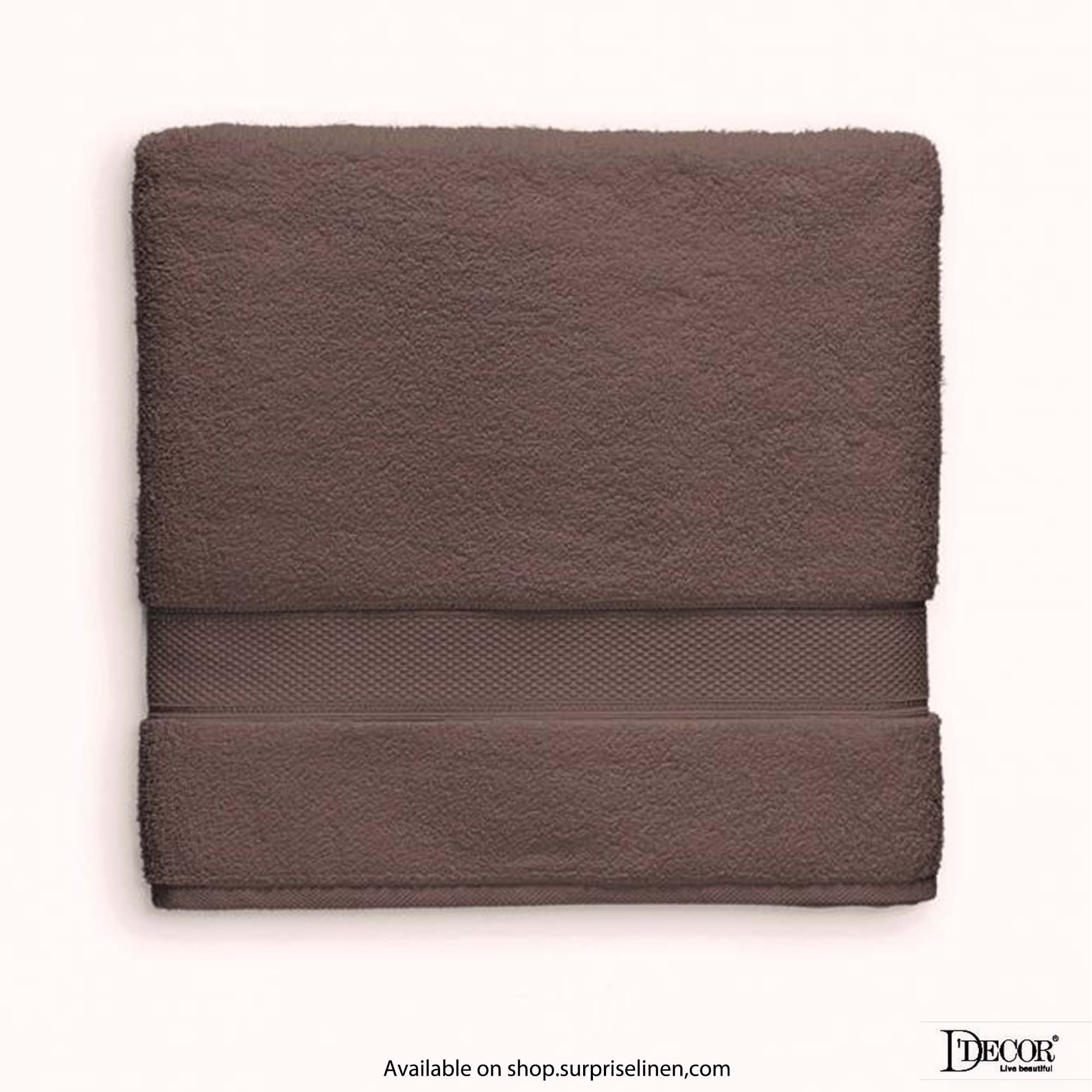 D'Decor - The Crest Collection 650 GSM Bath Towel (Brownie)