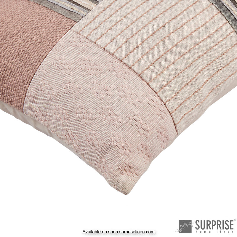 Surprise Home - Modern Stripe Cushion Cover (Dusty Pink)