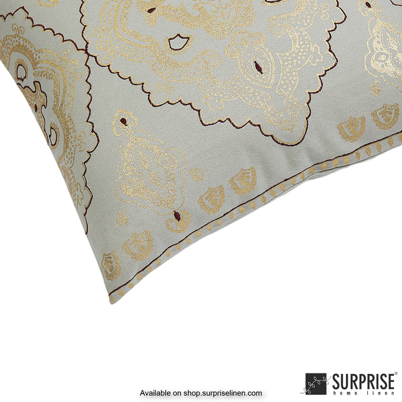 Surprise Home - Foil Mandala 45 x 45 cms Designer Cushion Cover (Burgundy)