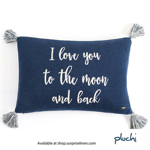 Pluchi - I Love You to The Moon & Back Cushion Cover (Blue)