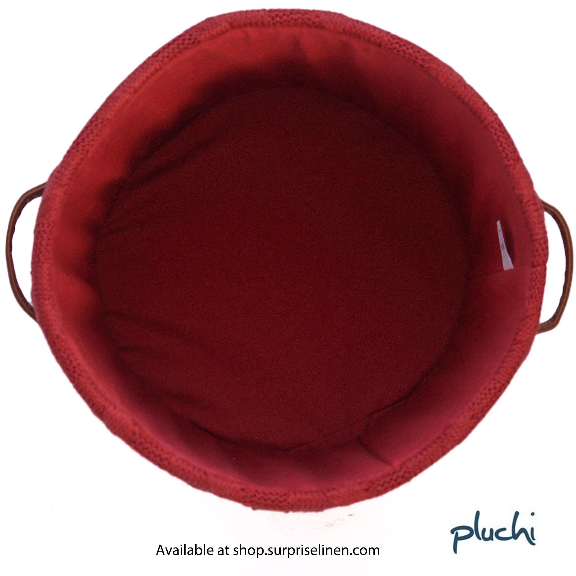 Pluchi - Popcorn Cotton Knitted Storage Basket (Marsala)