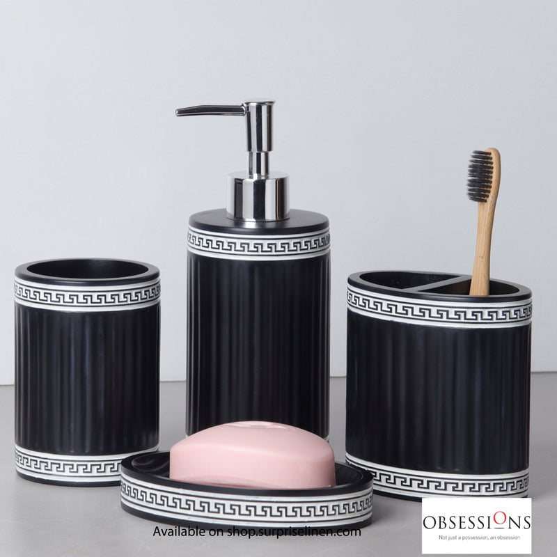 Obsessions - Alvina Collection Luxury Bathroom Accessory Set (Rose Black)