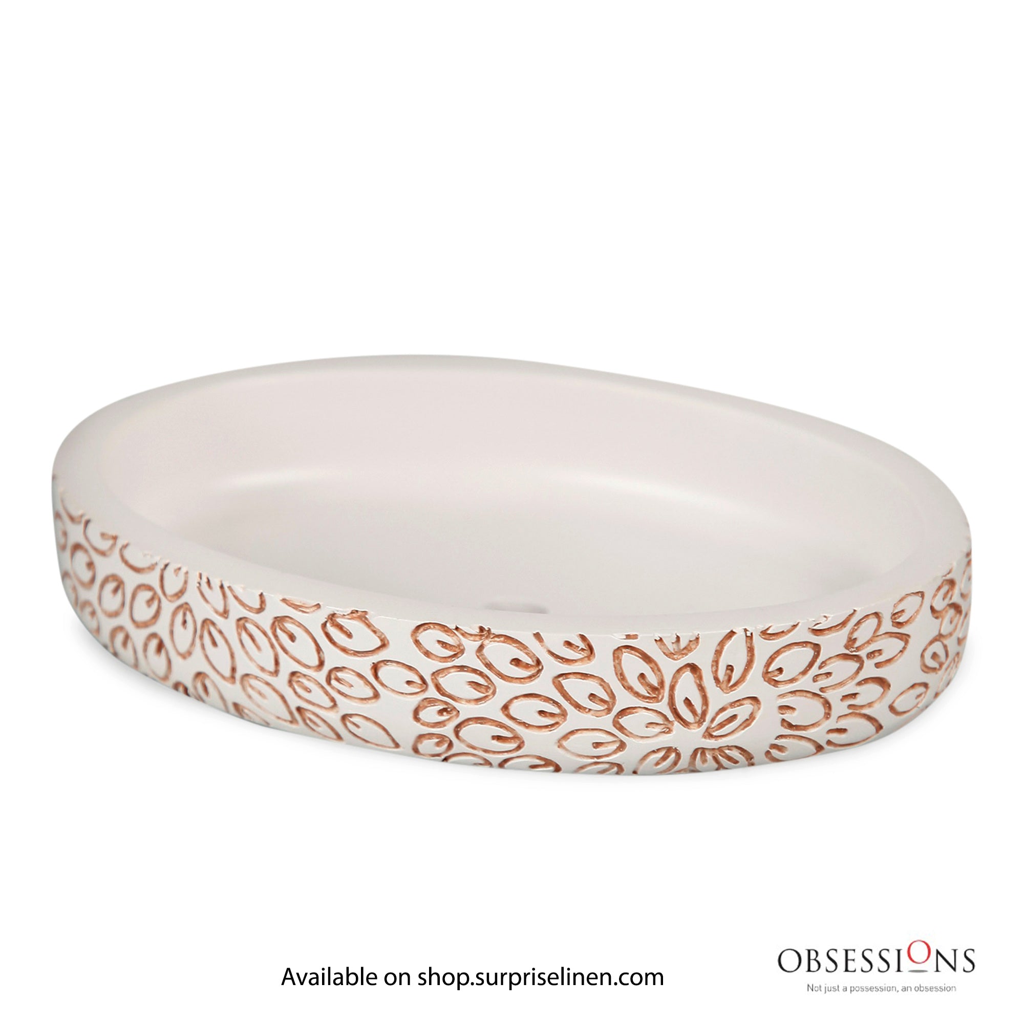 Obsessions - Alvina Collection Luxury Bathroom Accessory Set (Leaf Cream)