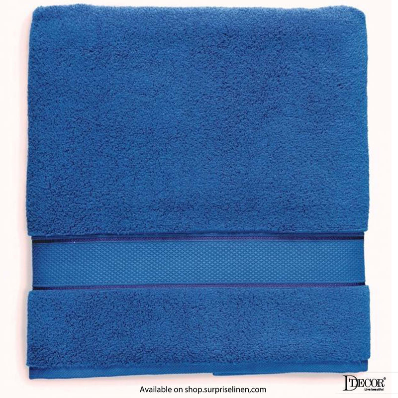 D'Decor - The Crest Collection 650 GSM Bath Towel (Royal Blue)