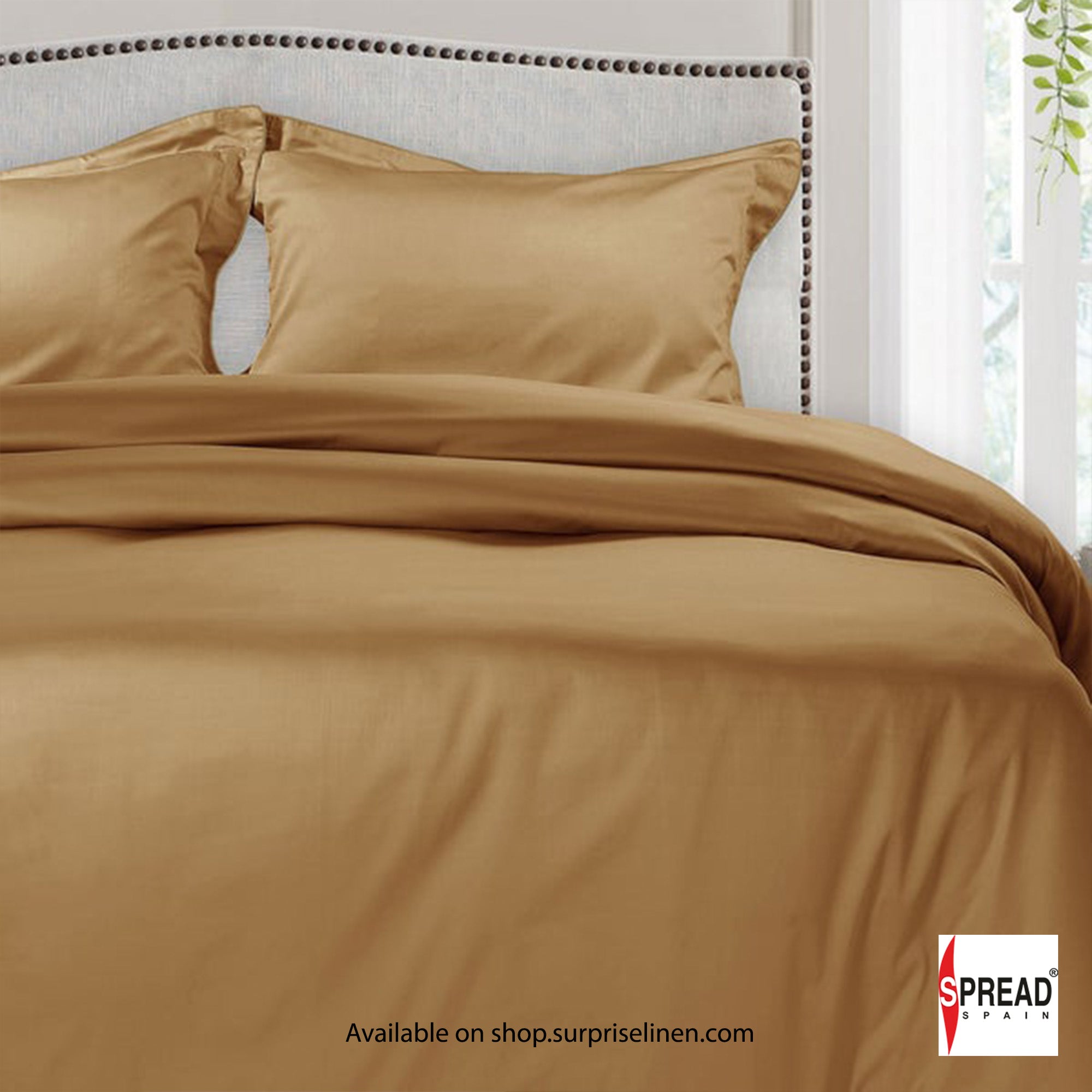 Spread Spain - The Italian Collection 500 Thread Count Cotton Bedsheet Set (Mustard)