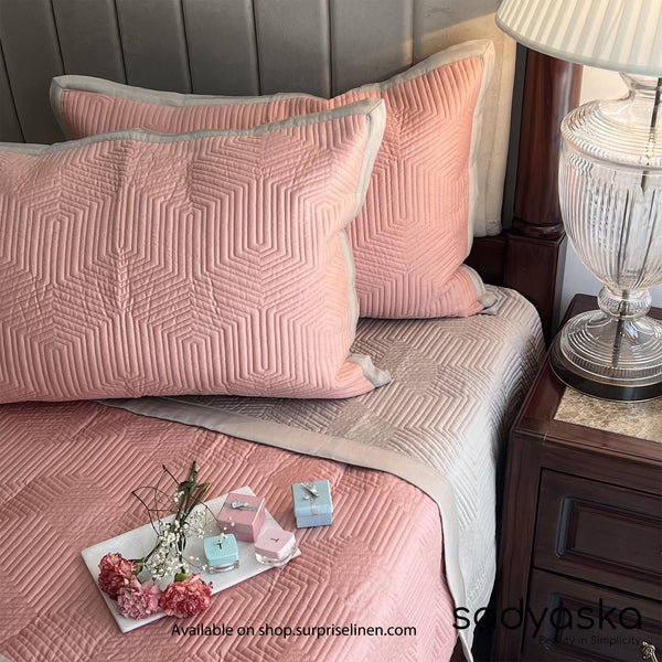 Sadyaska - Connoisseurs Collection Mosaic Bedcover Set (Coral)