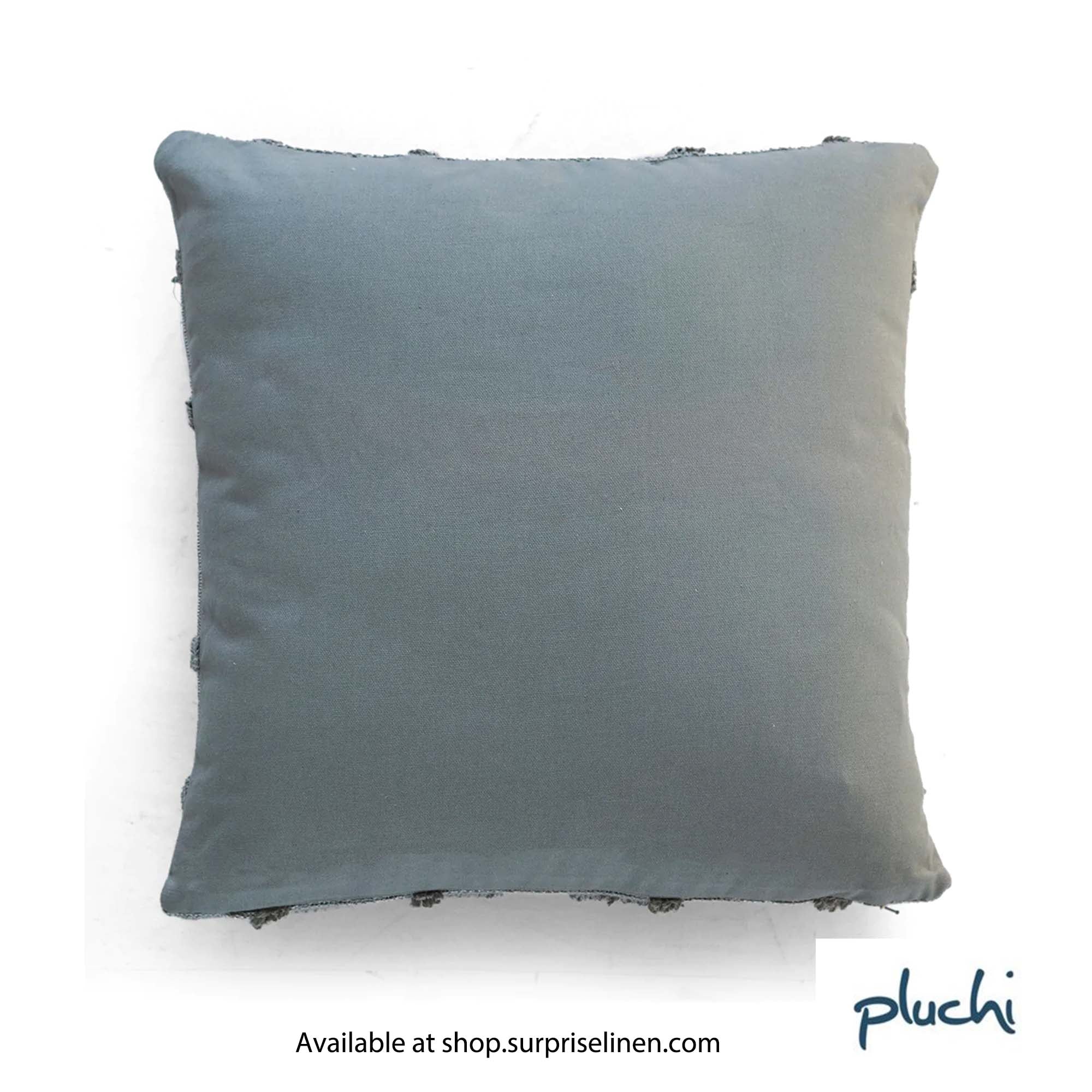 Pluchi - Fret Cushion Cover (Light Grey)