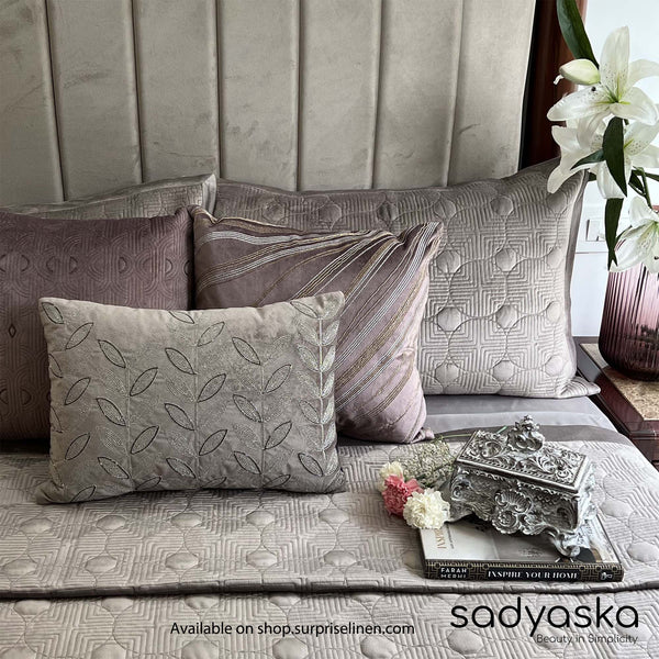 Sadyaska - Velvet Collection Bubble Bed Cover Set (Silver)