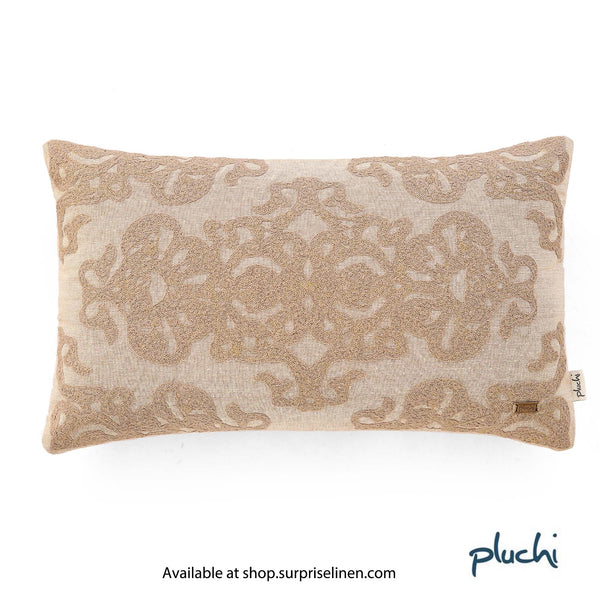 Pluchi - Damask Cushion Cover (Beige)
