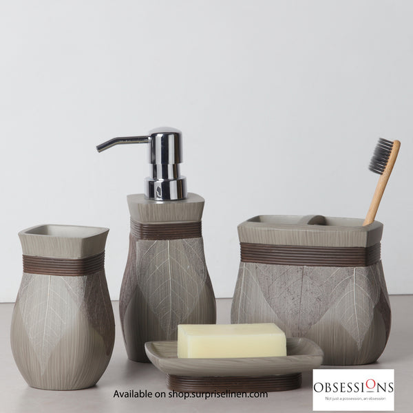 Obsessions - Alvina Collection Luxury Bathroom Accessory Set (Ashen Grey)