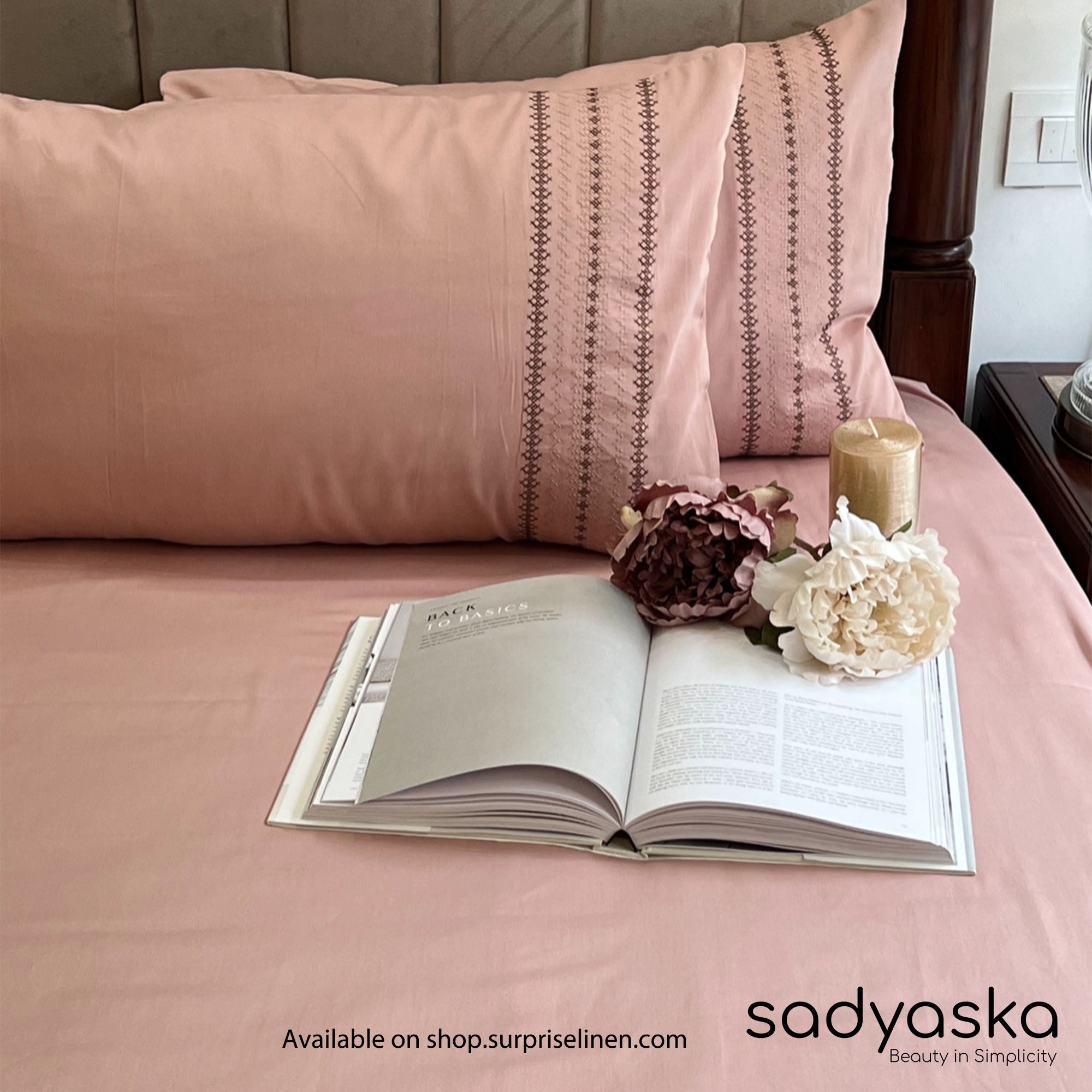 Sadyaska - Dream Collection Pristine Bedsheet Set (Rose)