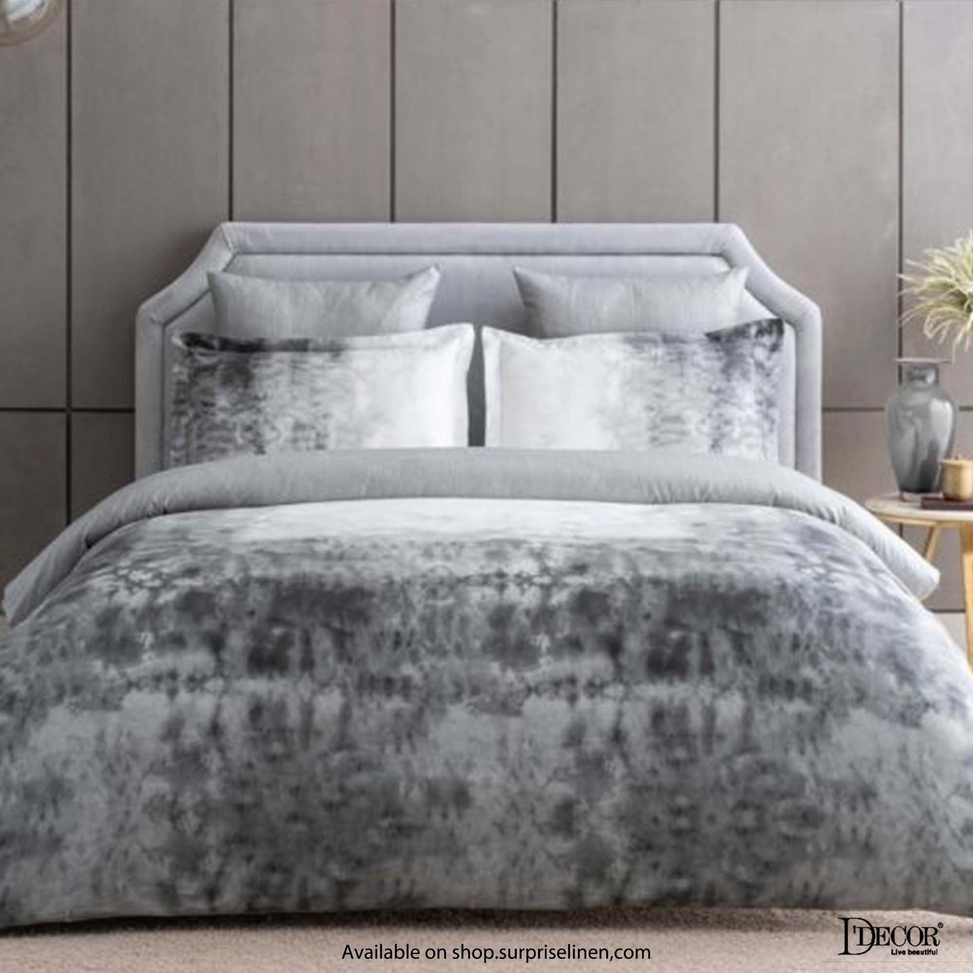 D'Decor - Esteem Ombre Gradiance 100% Cotton 4 Pc Bed in a Bag Set (Grey)